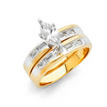 14K Yellow Gold CZ Trio Set - RG928 - Image 929