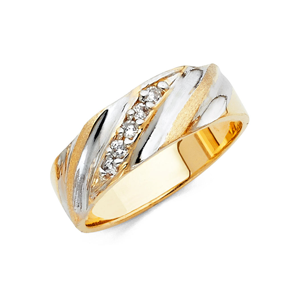 14K Yellow Gold CZ Trio Set - RG993