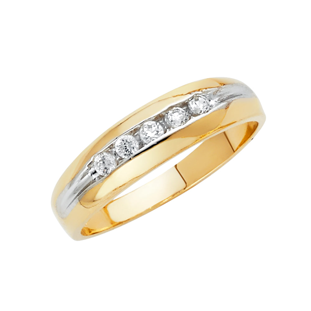 14K Yellow Gold CZ Trio Set - RG1026