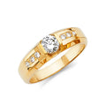 14K Yellow Gold CZ Trio Set - RG1035