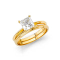 14K Yellow Gold CZ Engagement Ring - RG1115 - Image 1107