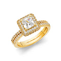 14K Yellow Gold CZ Bridal Set - RG1132 - Image 1133