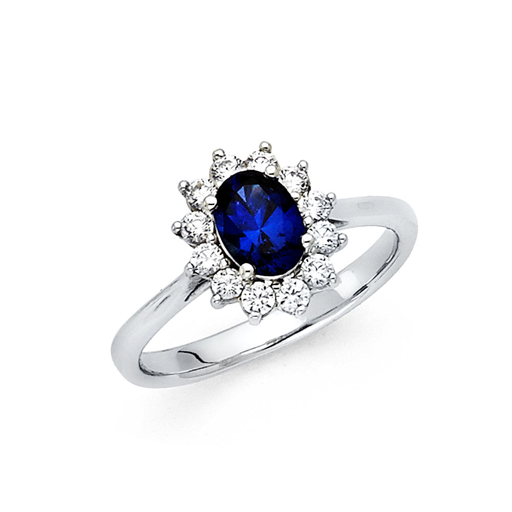 14K Yellow Gold CZ Engagement Ring - RG1266