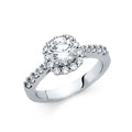 14K Yellow Gold CZ Engagement Ring - RG1350
