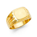 14K Yellow Gold Men's, Signet & Nugget Ring - RG1653