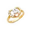 14K Yellow Gold Religious, 15 Años & Crown Ring - RG1876