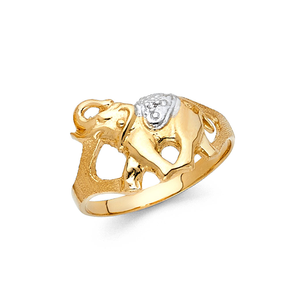 14K Yellow Gold Butterfly, Animal & Lucky Ring - RG2081
