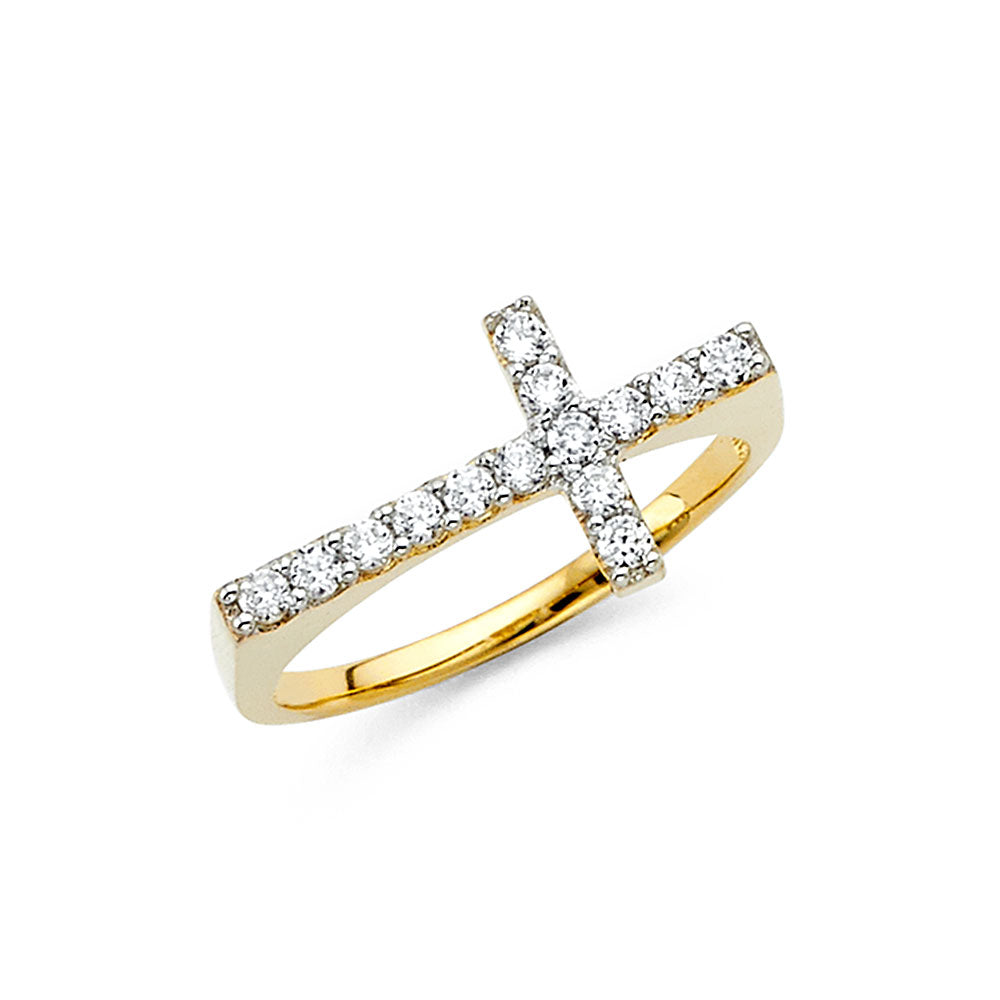 14K Yellow Gold Religious, 15 Años & Crown Ring - RG2177