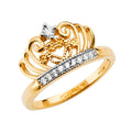14K Yellow Gold Religious, 15 Años & Crown Ring - RG2676