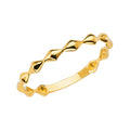 14K Yellow Gold Flower, Heart & Light Ring - RG2792