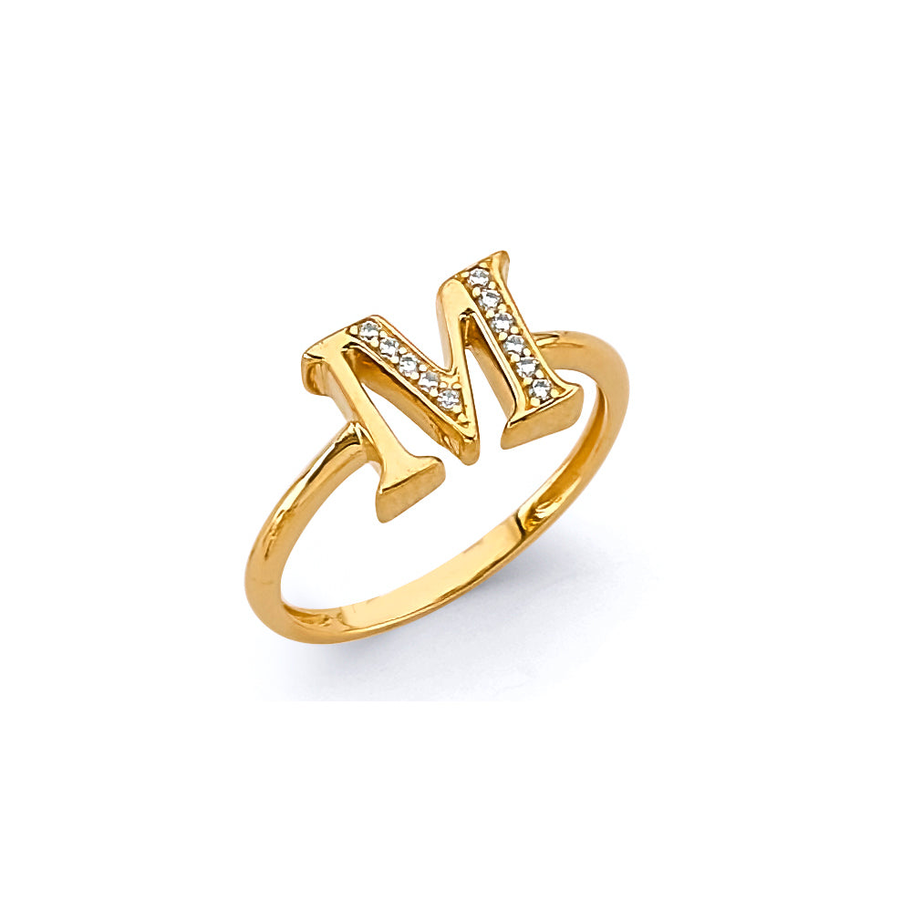 14K Yellow Gold Monthly, Zodiac, Coin & Finding - RG3052 - Letter M
