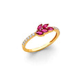 14K Yellow Gold Fancy CZ & Mother's Ring - RG3208