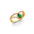 14K Yellow Gold Fancy CZ & Mother's Ring - RG3209