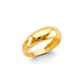 14K Gold Dome Ring – Polished Band, Size 7
