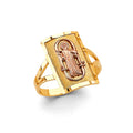 14K Yellow Gold Religious, 15 Años & Crown Ring - RG3302