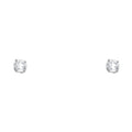 14K Yellow Gold Stud Earring & Solitaire Jewelry 3mm - ST108