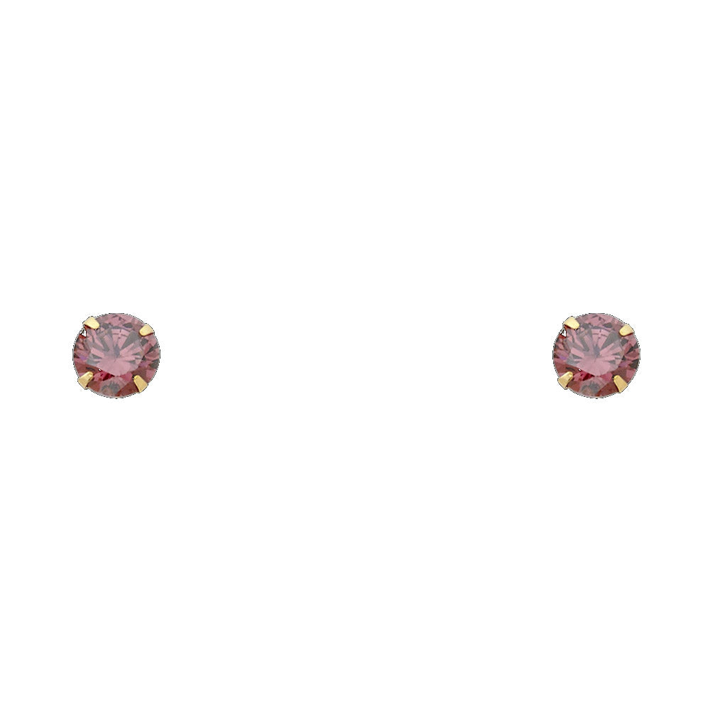 14K Yellow Gold Stud Earring & Solitaire Jewelry 2mm - ST197 - Image 6