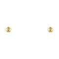 14K Yellow Gold Stud Earring & Solitaire Jewelry - ST446