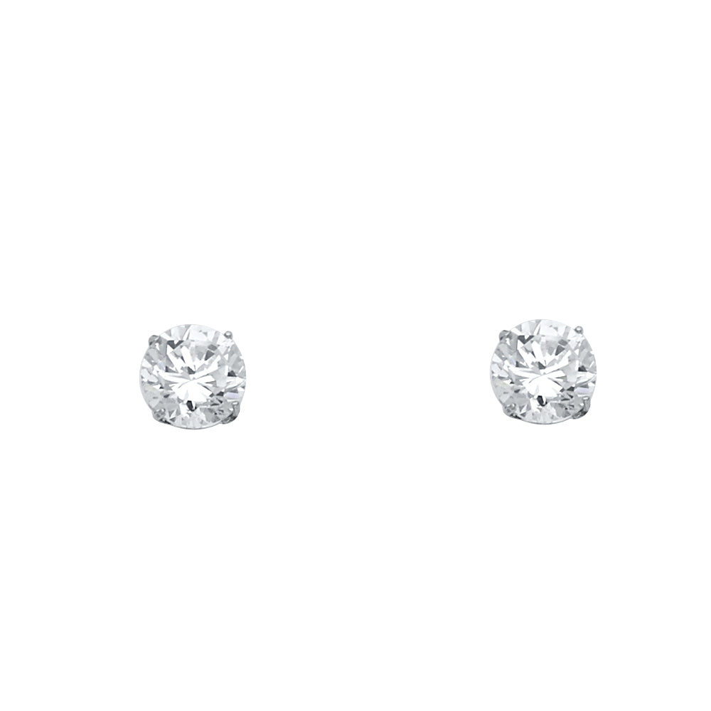 14K Yellow Gold Stud Earring & Solitaire Jewelry 2mm - ST520