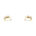 14K Yellow Gold Stud Earring & Solitaire Jewelry - ST542