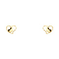 14K Yellow Gold Stud Earring & Solitaire Jewelry - ST544