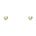 14K Yellow Gold Stud Earring & Solitaire Jewelry 6mm - ST582