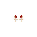 14K Yellow Gold Stud Earring & Solitaire Jewelry - ST810