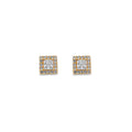 14K Yellow Gold Stud Earring & Solitaire Jewelry 5mm - ST866