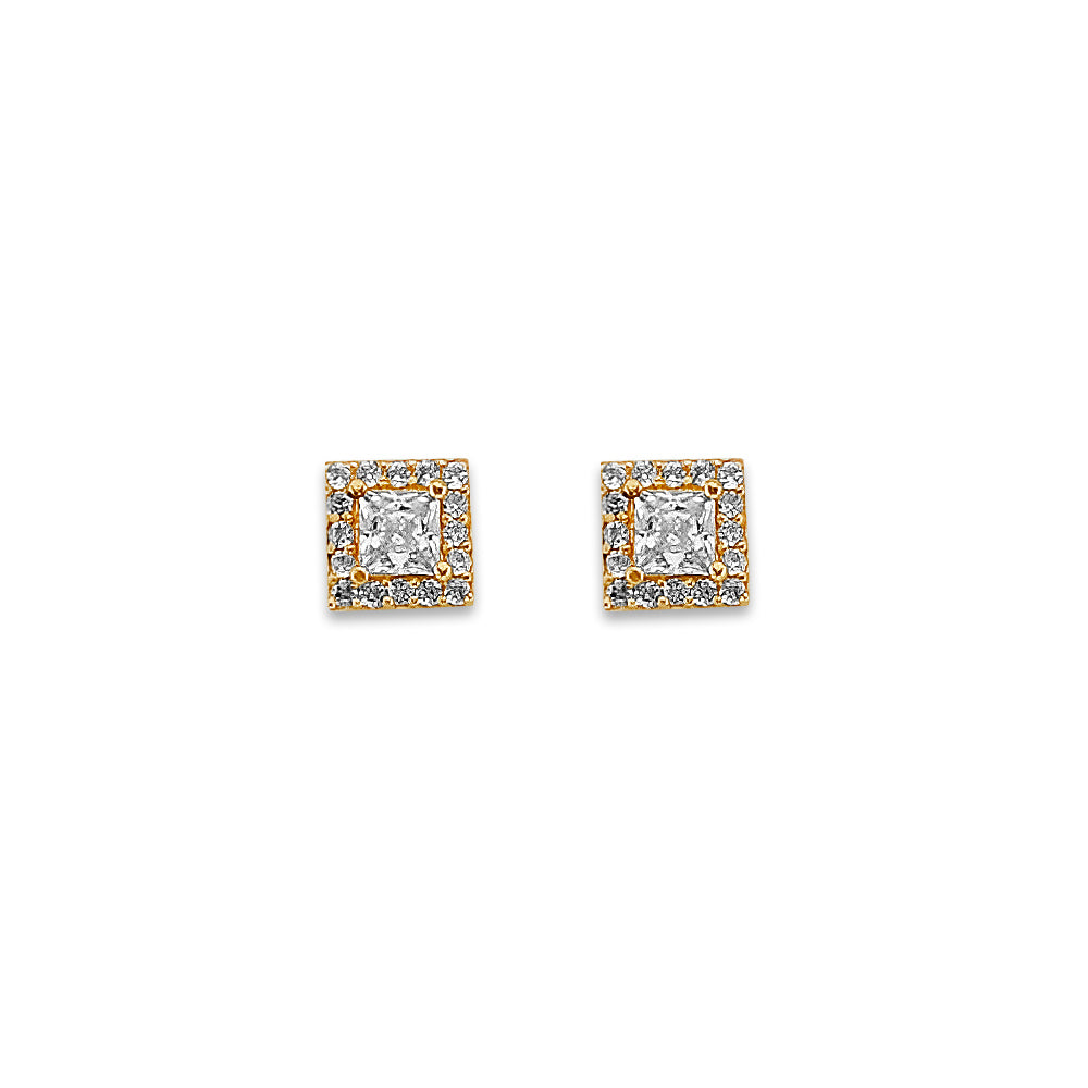 14K Yellow Gold Stud Earring & Solitaire Jewelry 5mm - ST866