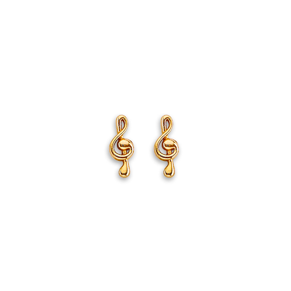 14K Yellow Gold Stud Earring & Solitaire Jewelry - ST900