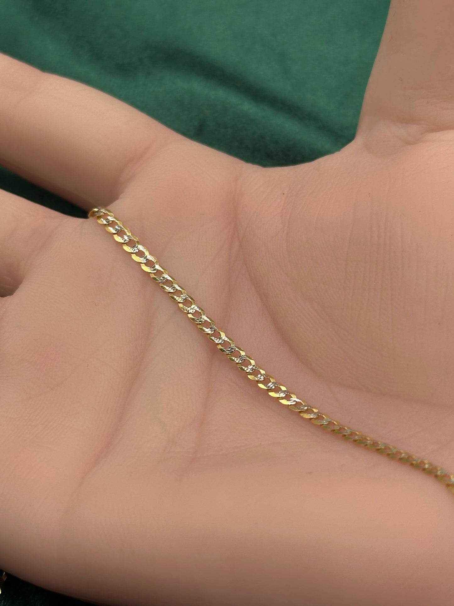 14K Gold 16" Cuban Chain Necklace
