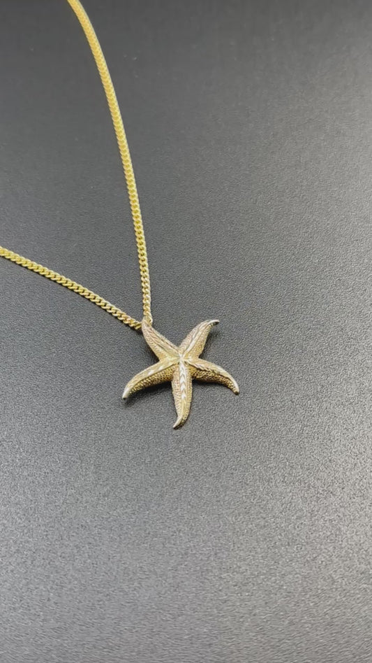 14K Yellow Gold Starfish Pendant