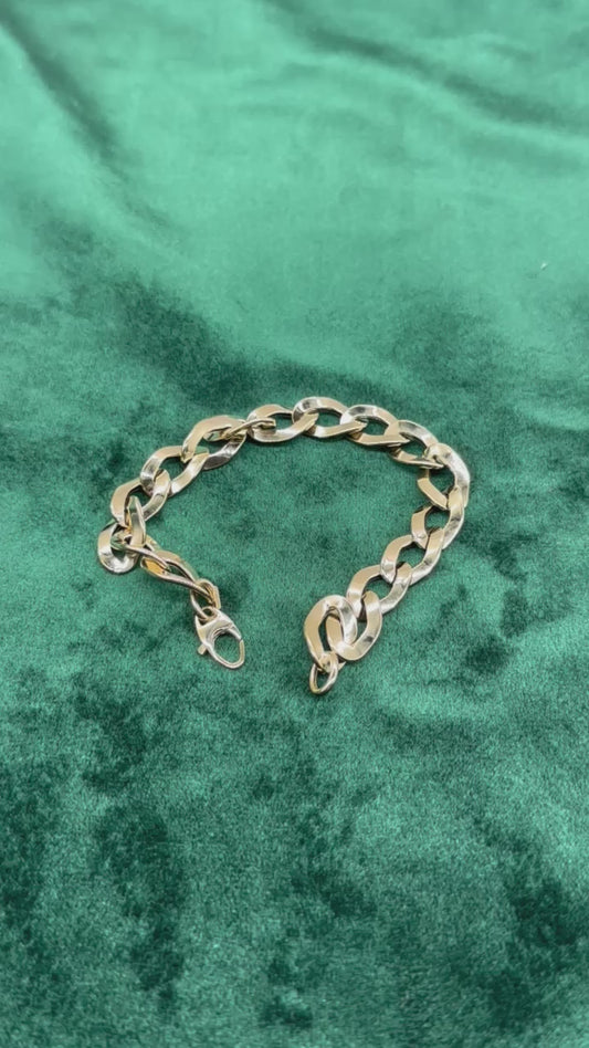 14K Gold Hollow Cuban Link Bracelet – 7.5 Inch