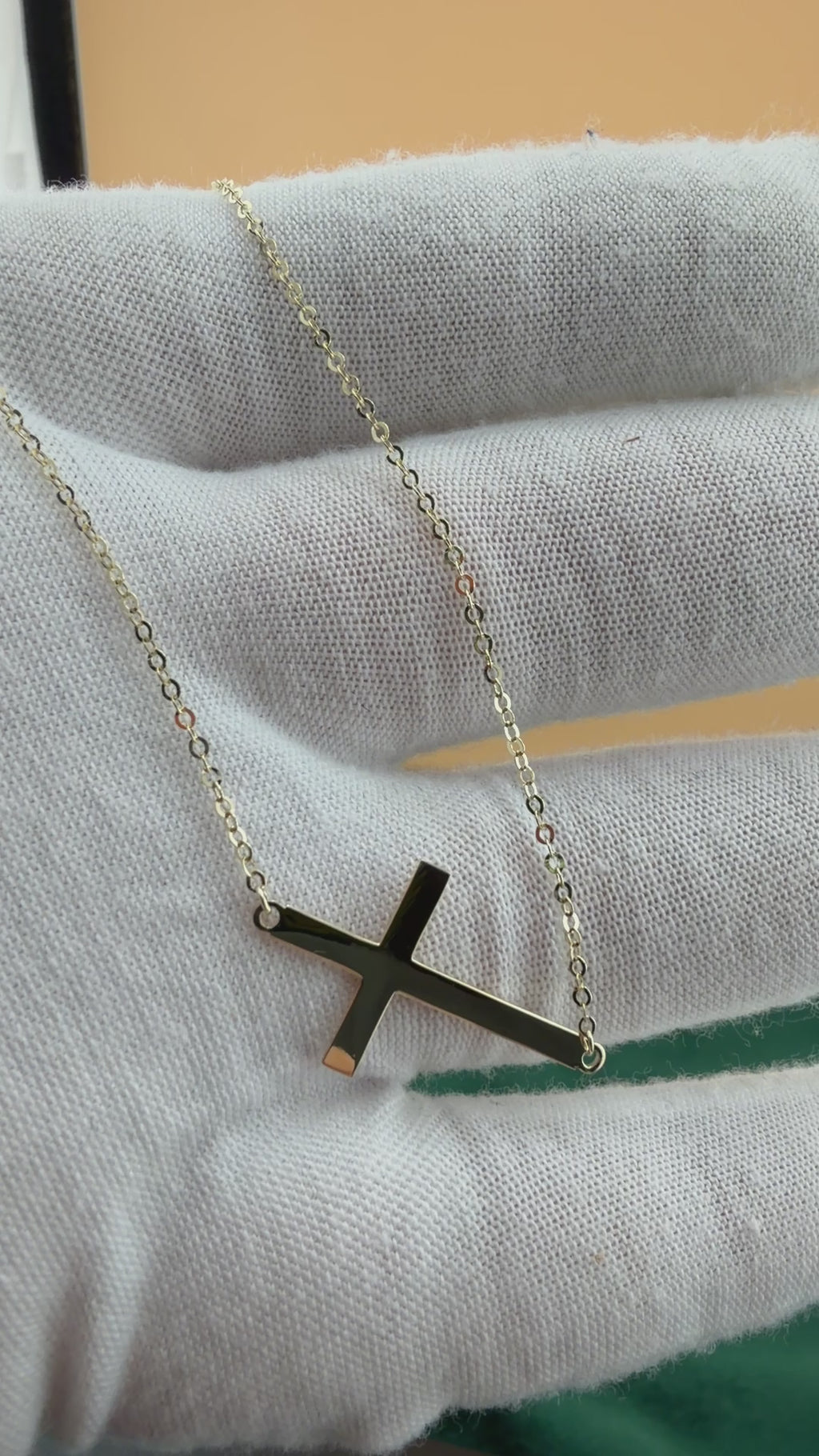 Sideways Cross Necklace