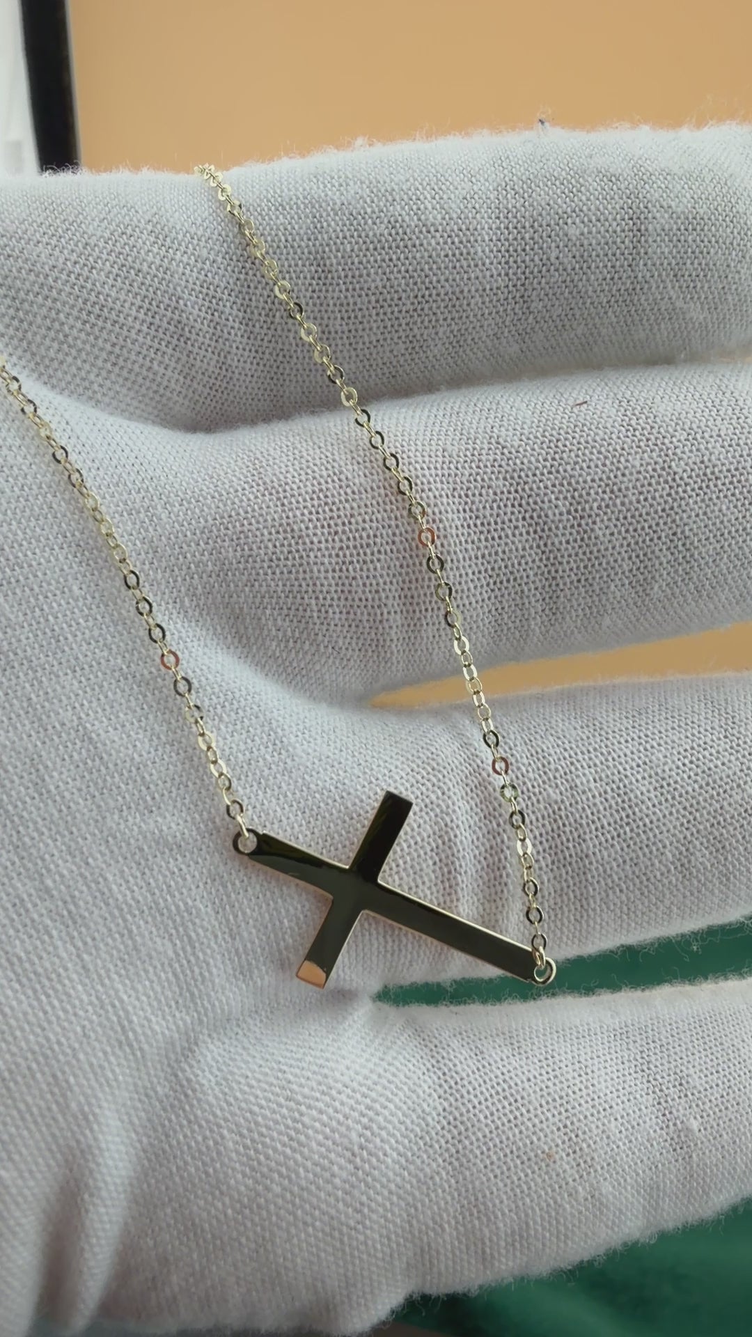 Sideways Cross Necklace