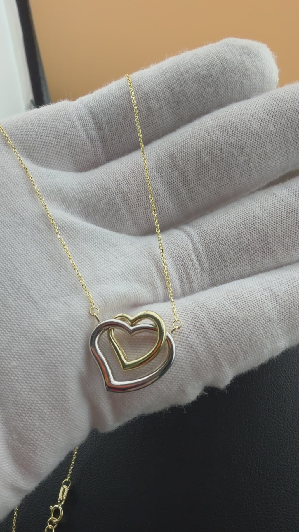 Tri-Color Heart Necklace