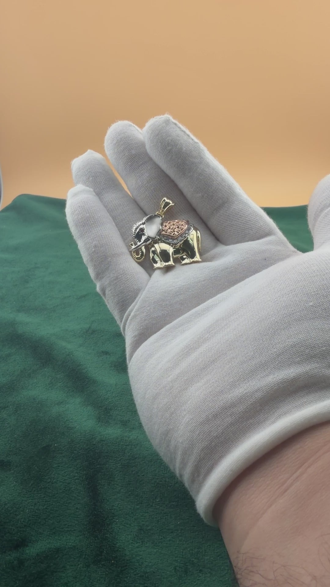 Tri-Color Elephant Pendant
