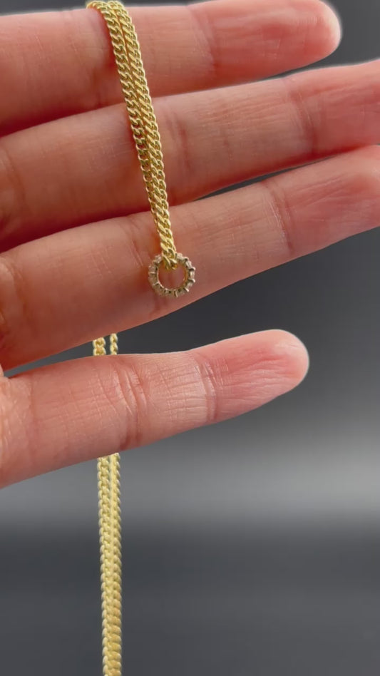 14K Yellow Gold CZ Tiny Pendant