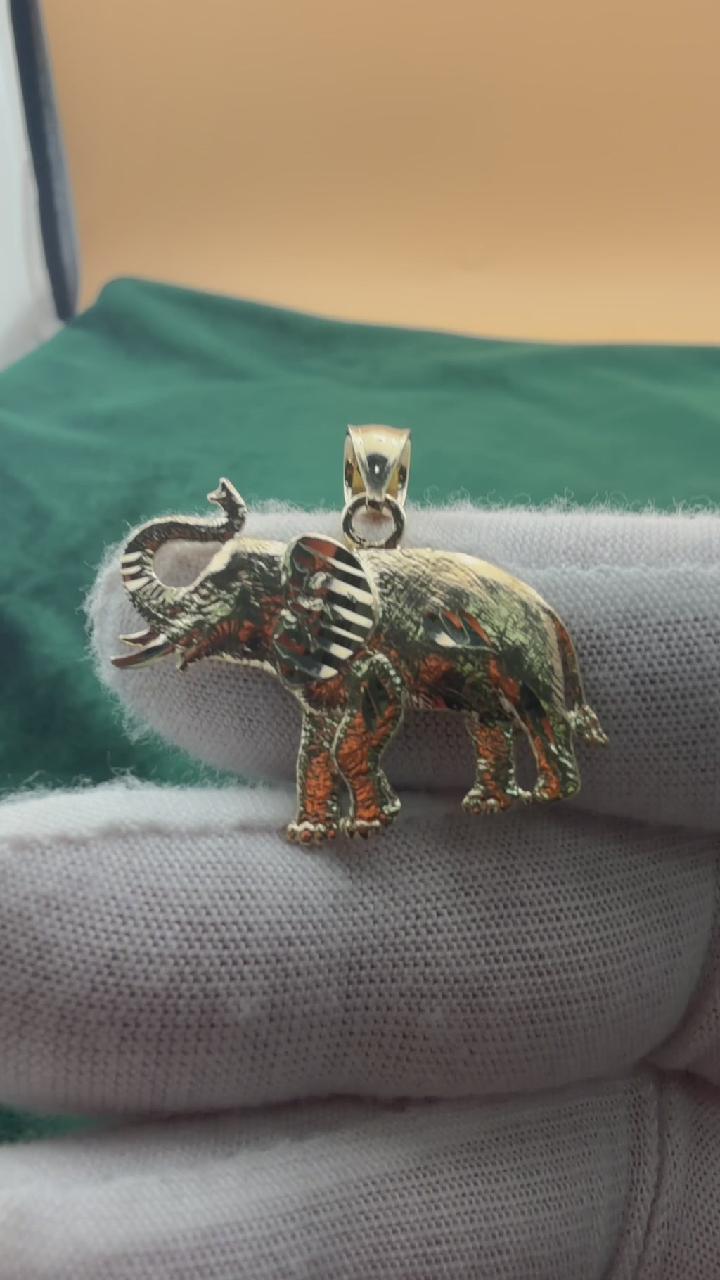 Gold Elephant Pendant